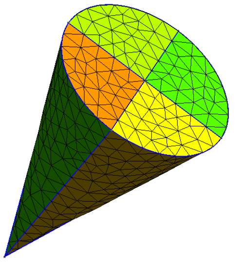 Unstructured Mesh of an Icecream Cone