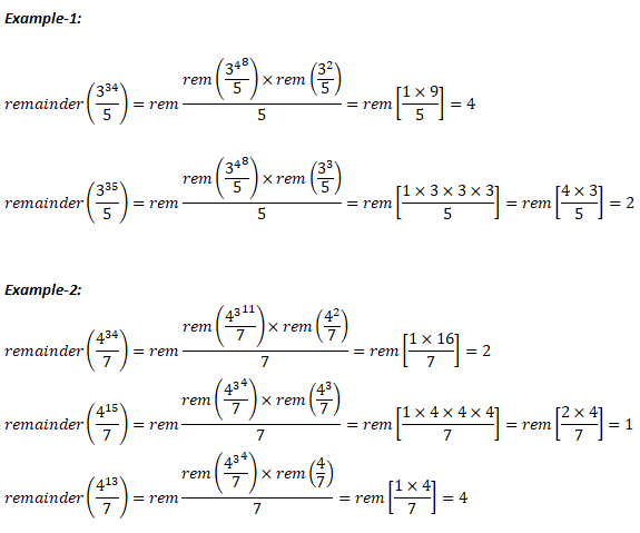 Remainder of large exponent