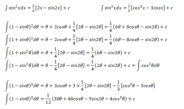Integration of sine functions