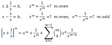Sum of exponents of a number and its inverse 01