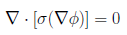 Electric Potential Equation