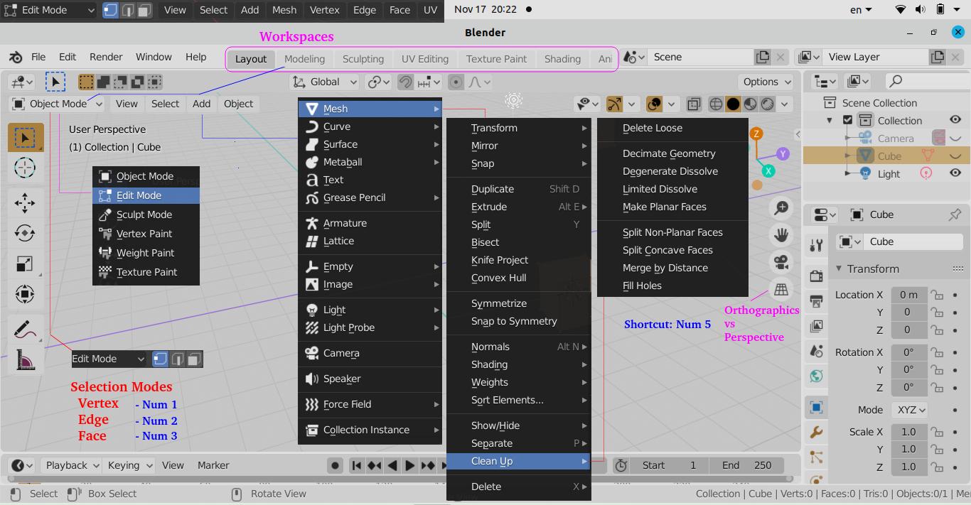 GUI of Blender