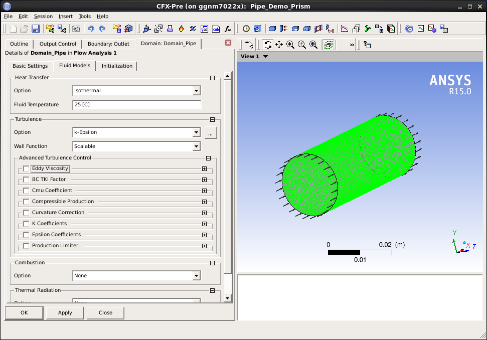 CFX Gui - Basic Settings