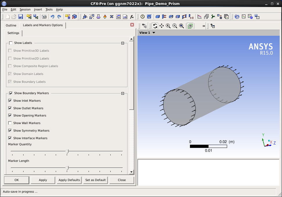 CFX Gui - Basic Settings