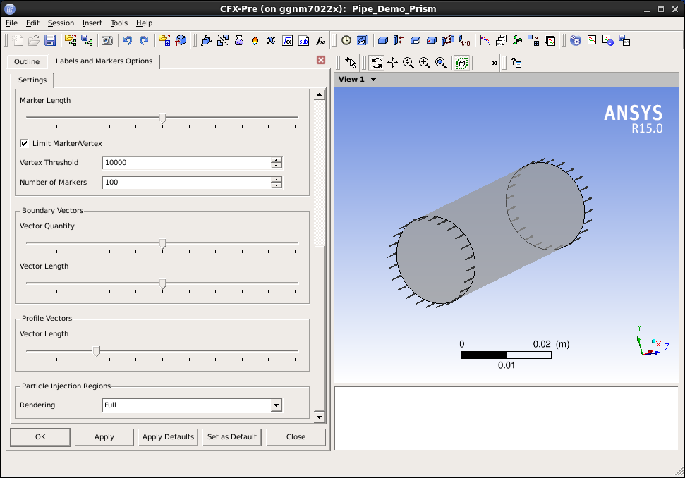 CFX Gui - Basic Settings