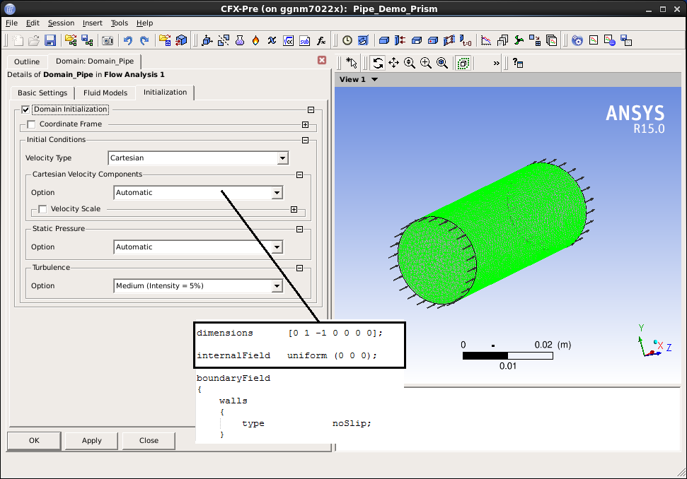 CFX Gui - Basic Settings