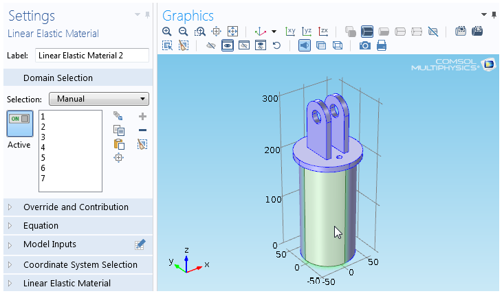 COMSOL Selection Add to Selection