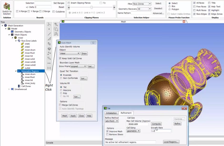 FLUENT Mesher Volume Mesh