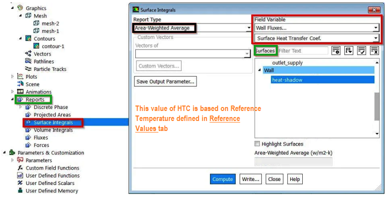 Heat Transfer Coefficient FLUENT