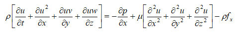 Navier Stokes Equation - incompressible flows