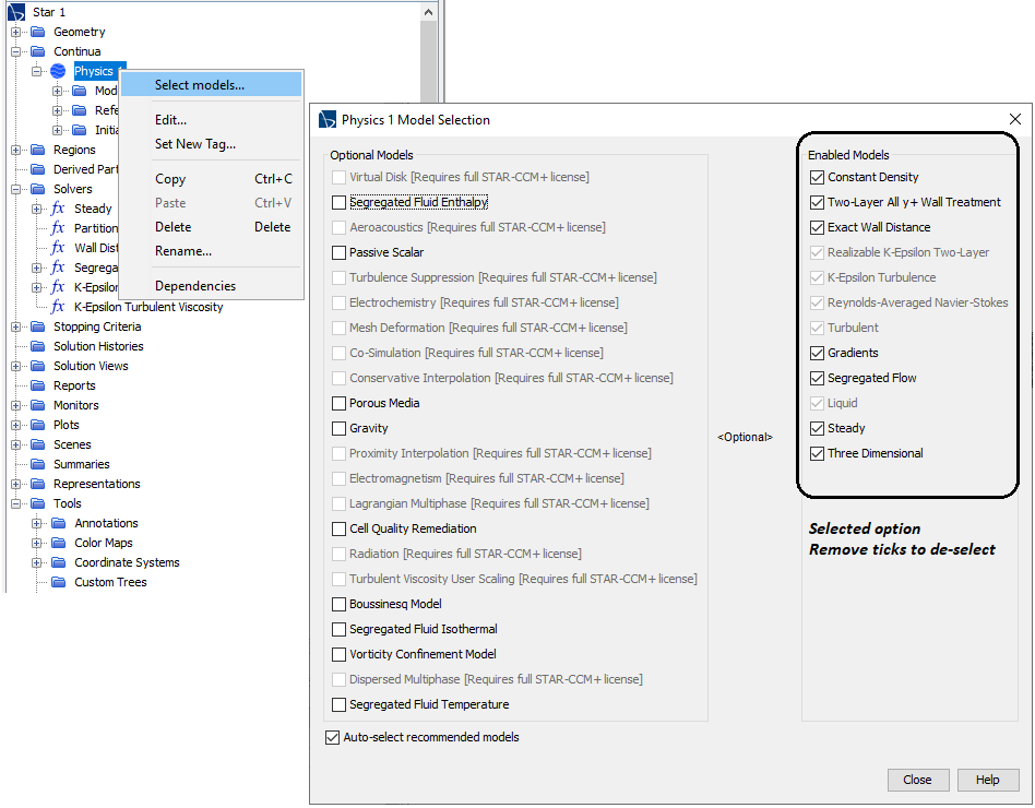 Sover Setting in STAR-CCM+