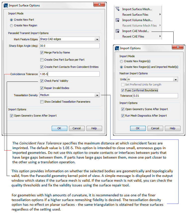 STAR-CCM+ Geometry Import Options