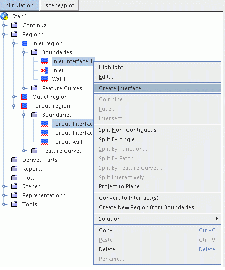 create Boundary Interfaces in STAR-CCM+