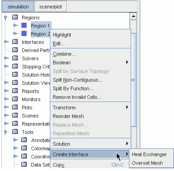 create Interfaces in STAR-CCM+