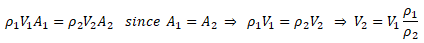 Mass conservation for flow in a Pipe