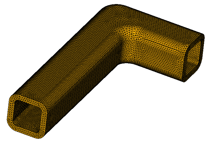 FEA Mesh of a hollow pipe