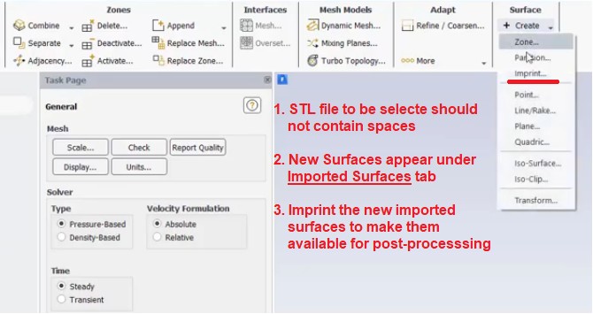 post-Processing on Imported Surfaces