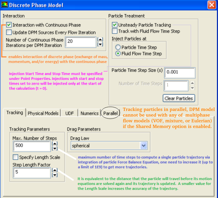 particle Injection Setting