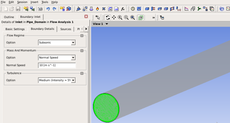 Inlet Boundary in CFX