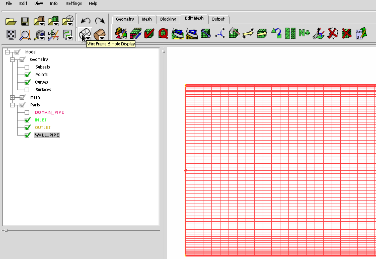 Mesh for Pipe Flow - Wall