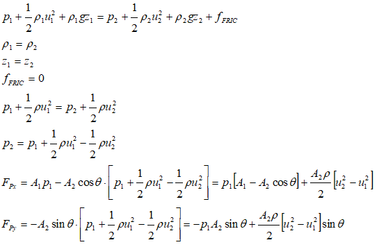 Bernoulli’s equation - curved pipe