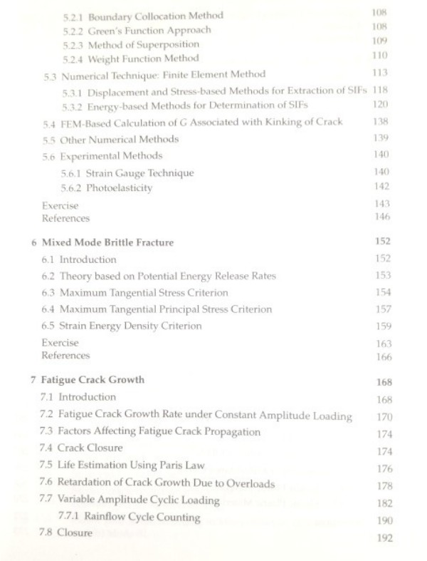 Fracture Mechanics TOC 3