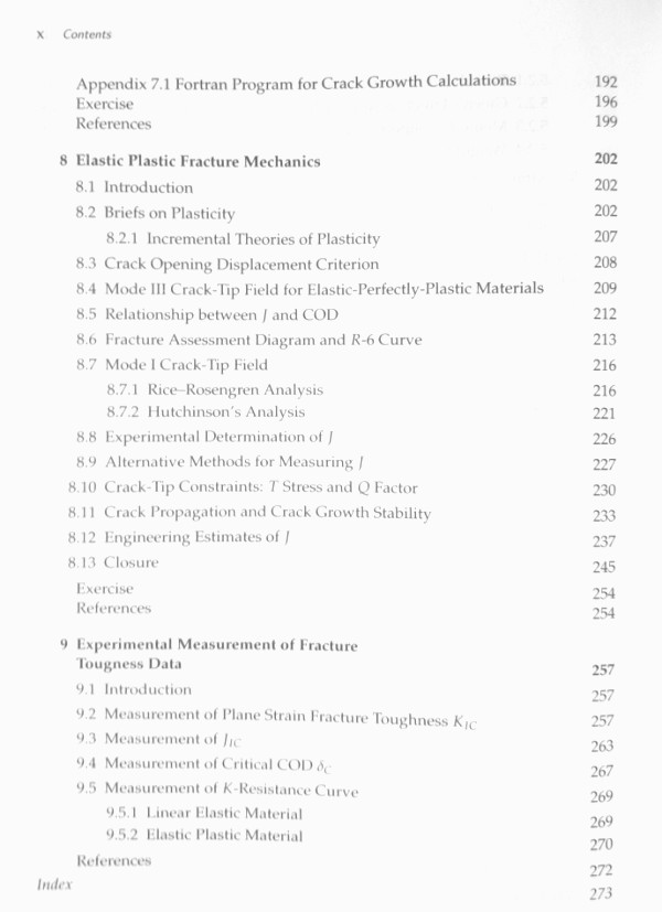 Fracture Mechanics TOC 4