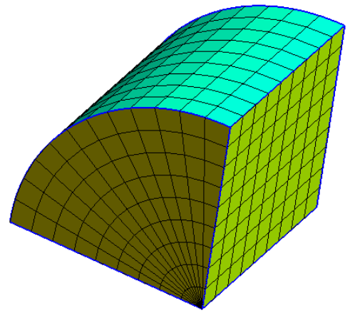 GMSH quarterCylinder