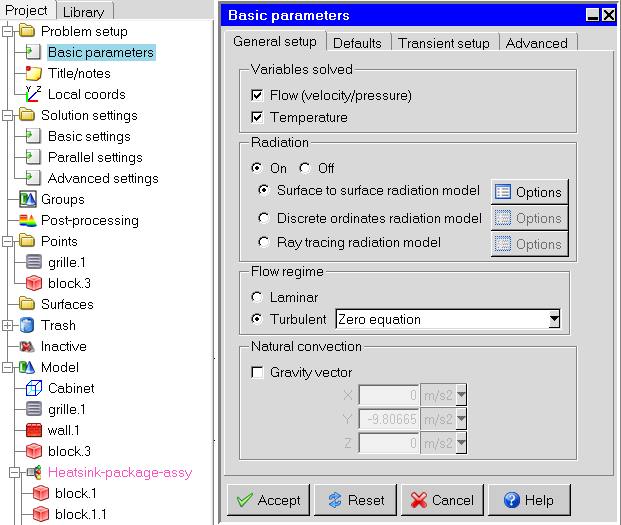 Solver Settings in ICEPAK