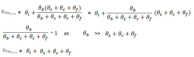 Simplified Equivalent thermal network of a MOSFET