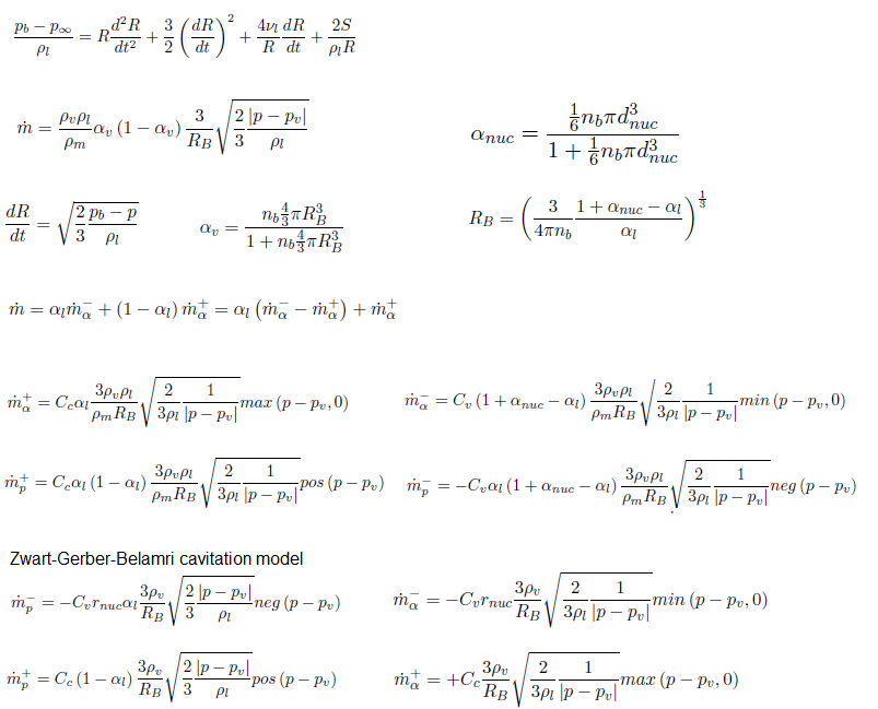 Cavitation Equation