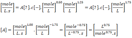 pre-Exponential Factor in [L/mole.s]