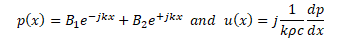 Wave equation in a duct