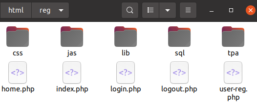 web folder structure