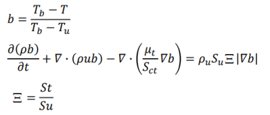 XiFoam Governing Equation