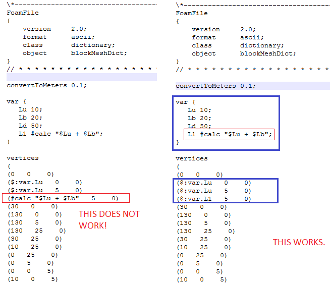 parametric blockMeshDict