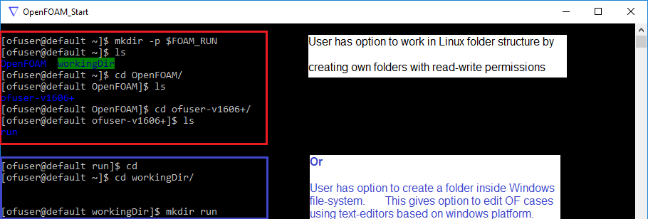 Mapping of OpenFOAM native folder structure to Windows