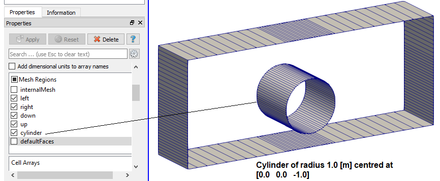 Offset cylinder original mesh