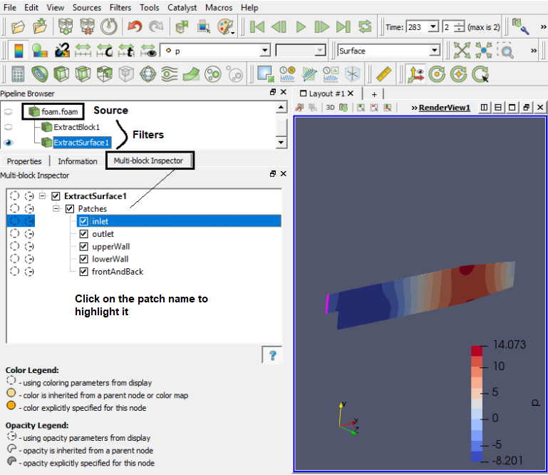 paraView Multi-Block Inspector