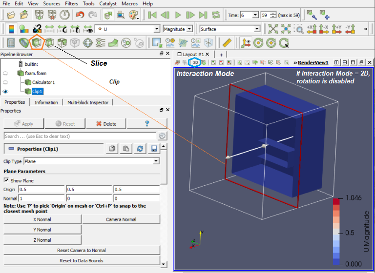 Clip plane in Paraview