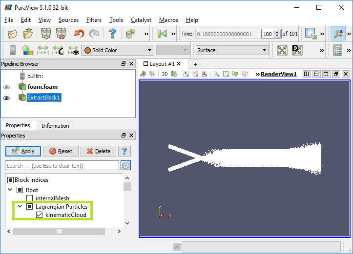 ParaView Block Extract - DPMFoam