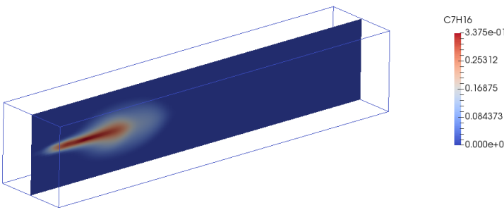 XiFoam Computational Domain Mesh