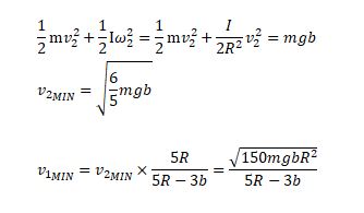 minimum velocity before impact