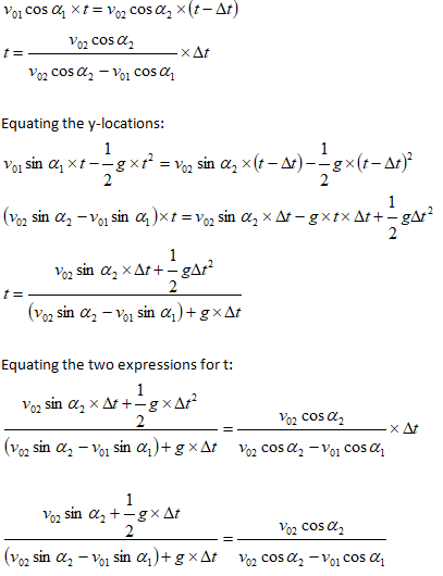 Collisions of Projectiles