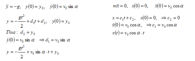 Projectile EOM