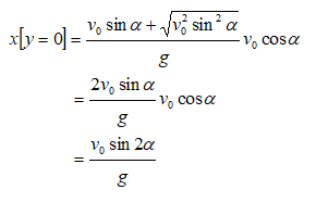 Projectile Landing Distance