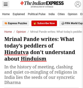 Hindutava = Hinduism