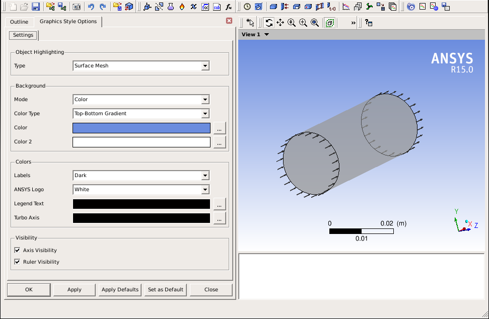 CFX Gui - Basic Settings