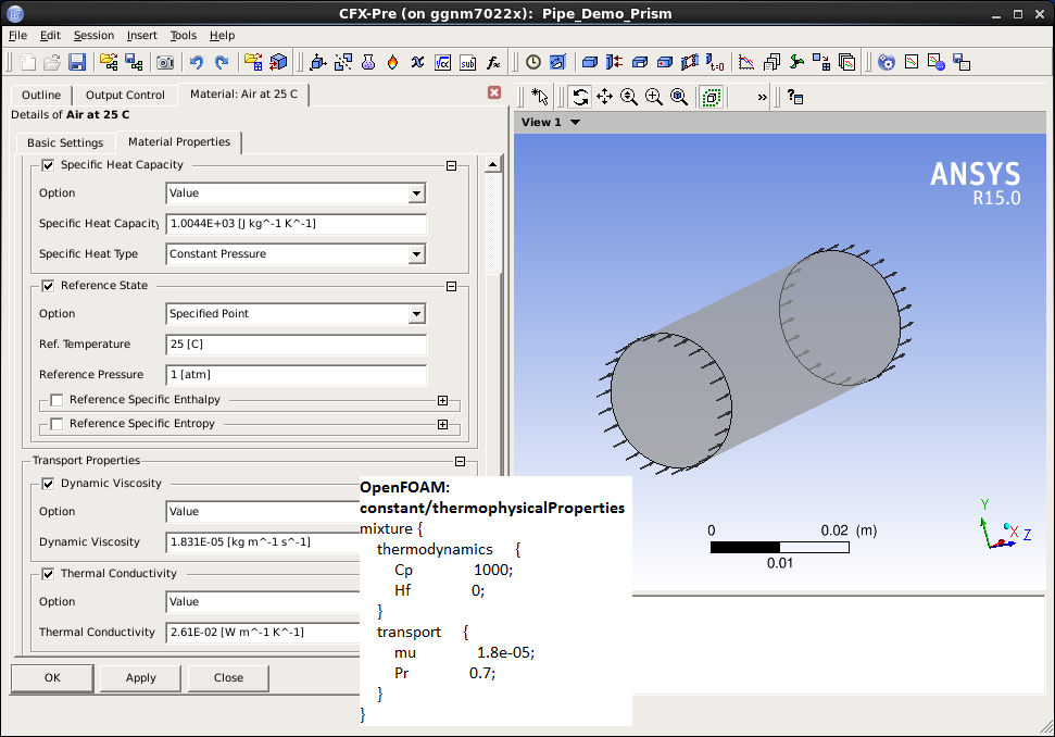 CFX Gui - Basic Settings